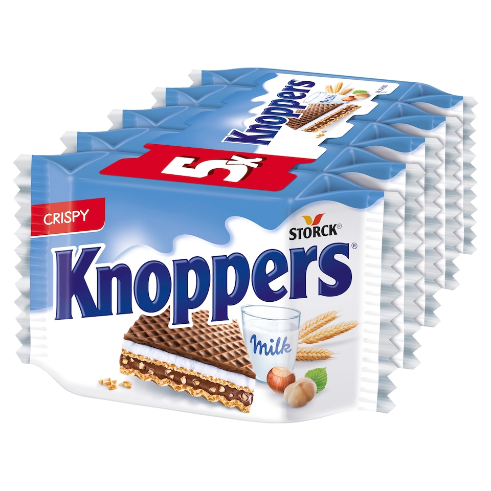 Knoppers Oplatky plněné s mléčným a nugátovým krémem 5 x 25g (125g)