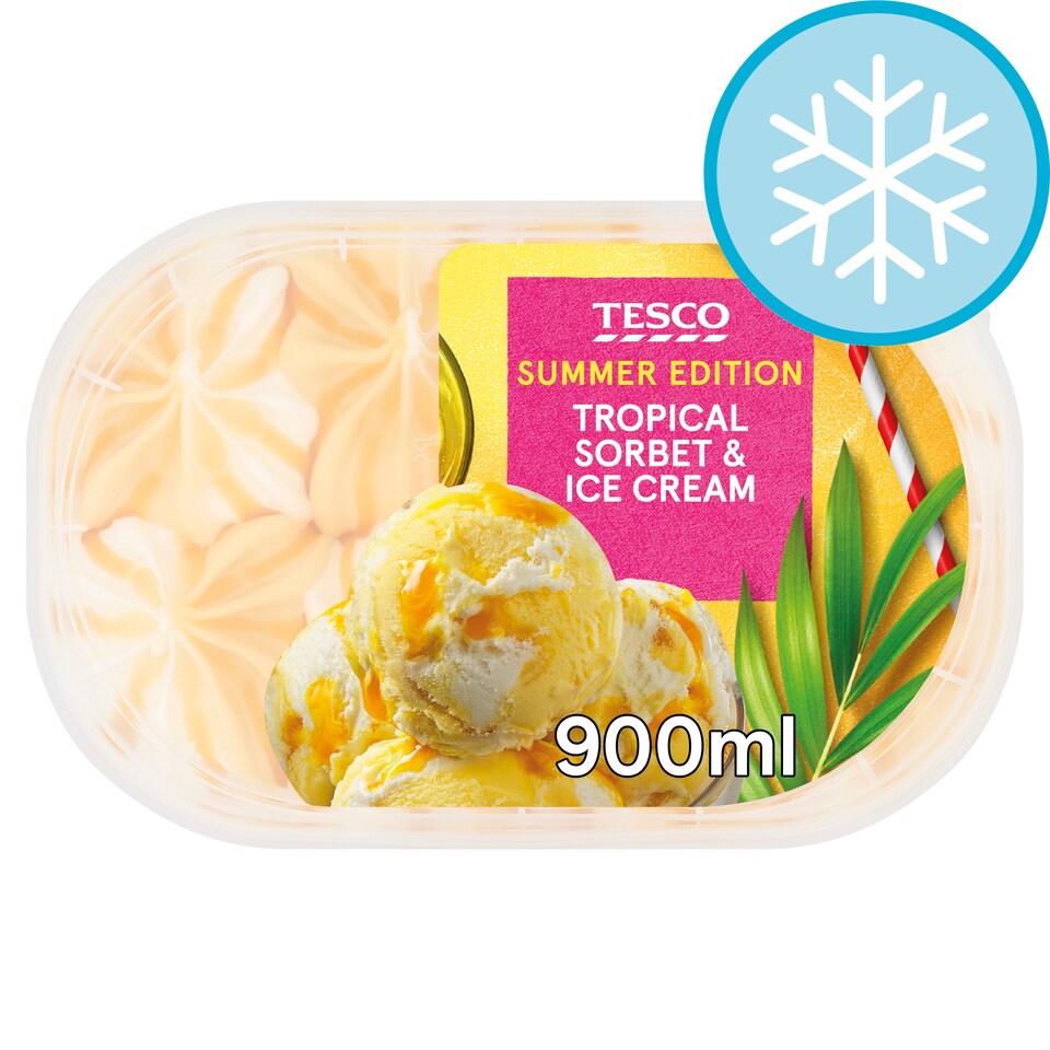 Tesco Tropical Sorbet & Ice Cream 900ml