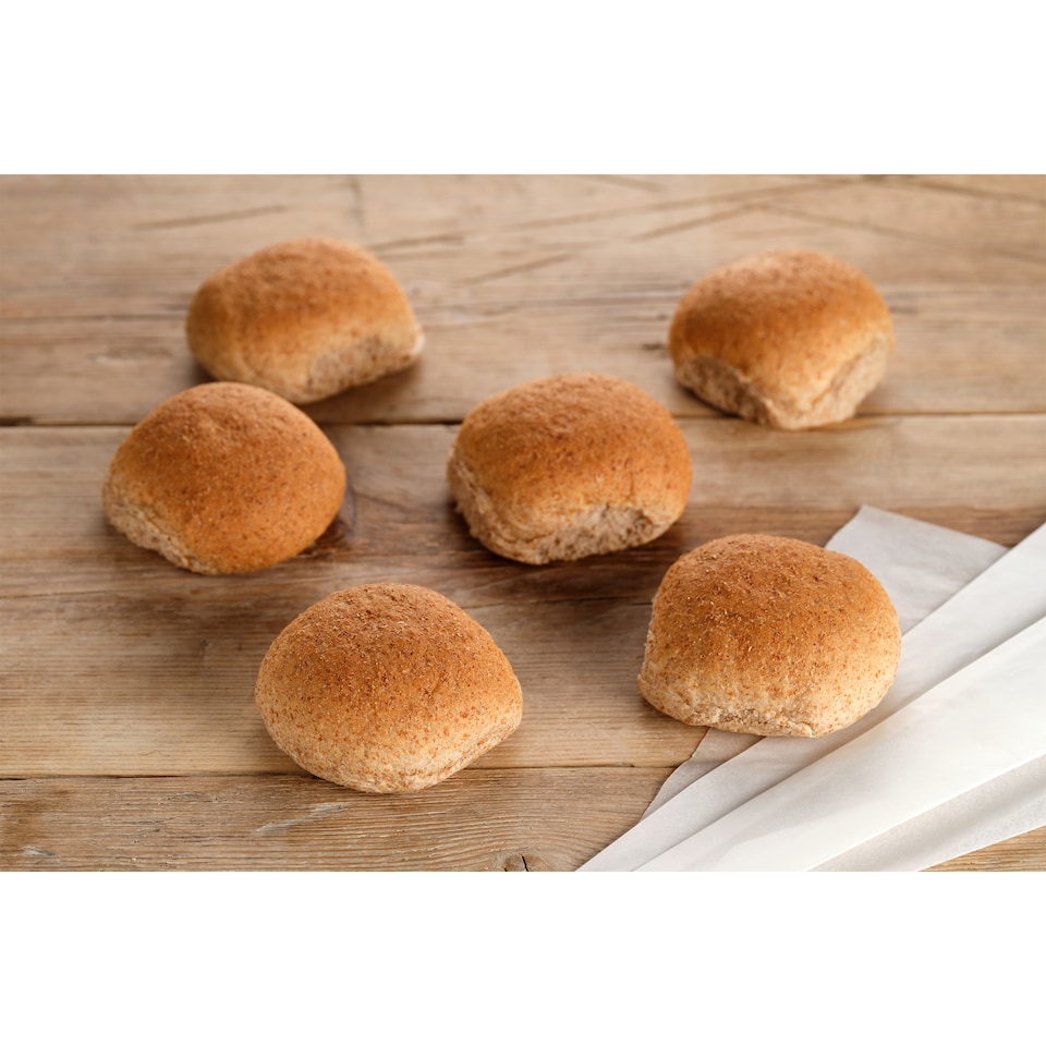 image 1 of Tesco Soft Wholemeal Roll 6 Pack