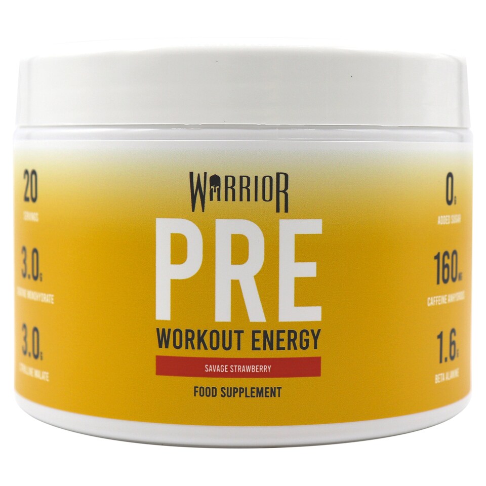Warrior PreWorkout Energy Food Supplement Savage Strawberry 175g