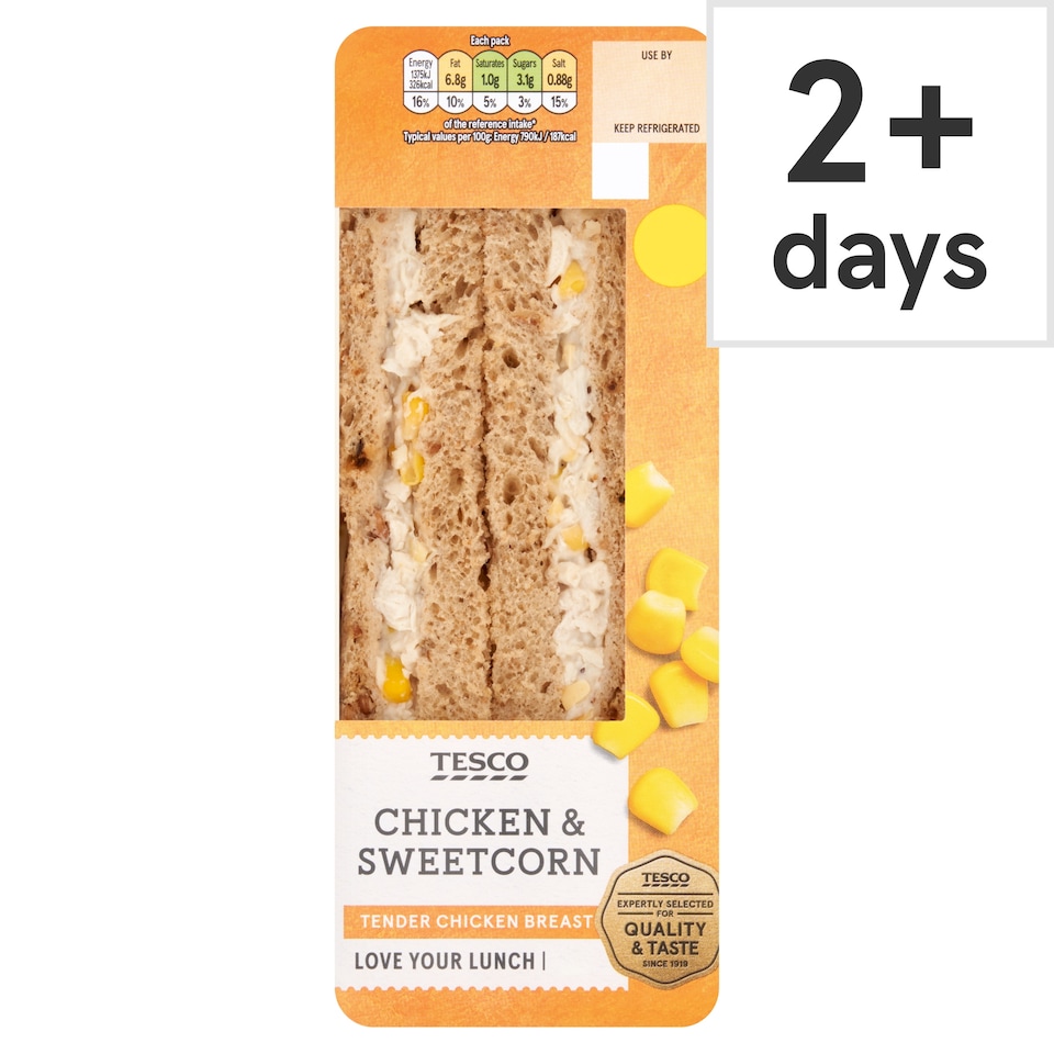 Tesco Chicken & Sweetcorn Sandwich
