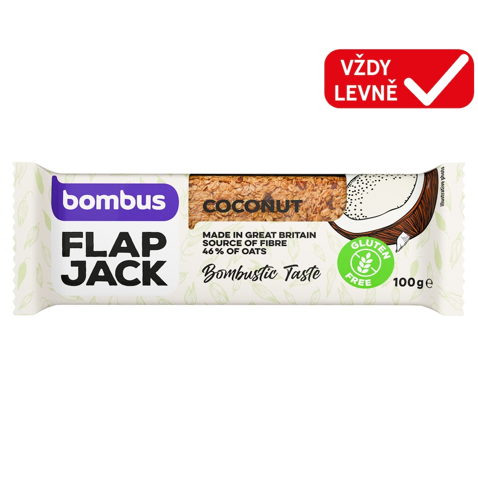 Bombus Flapjack Gluten Free Coconut 100g
