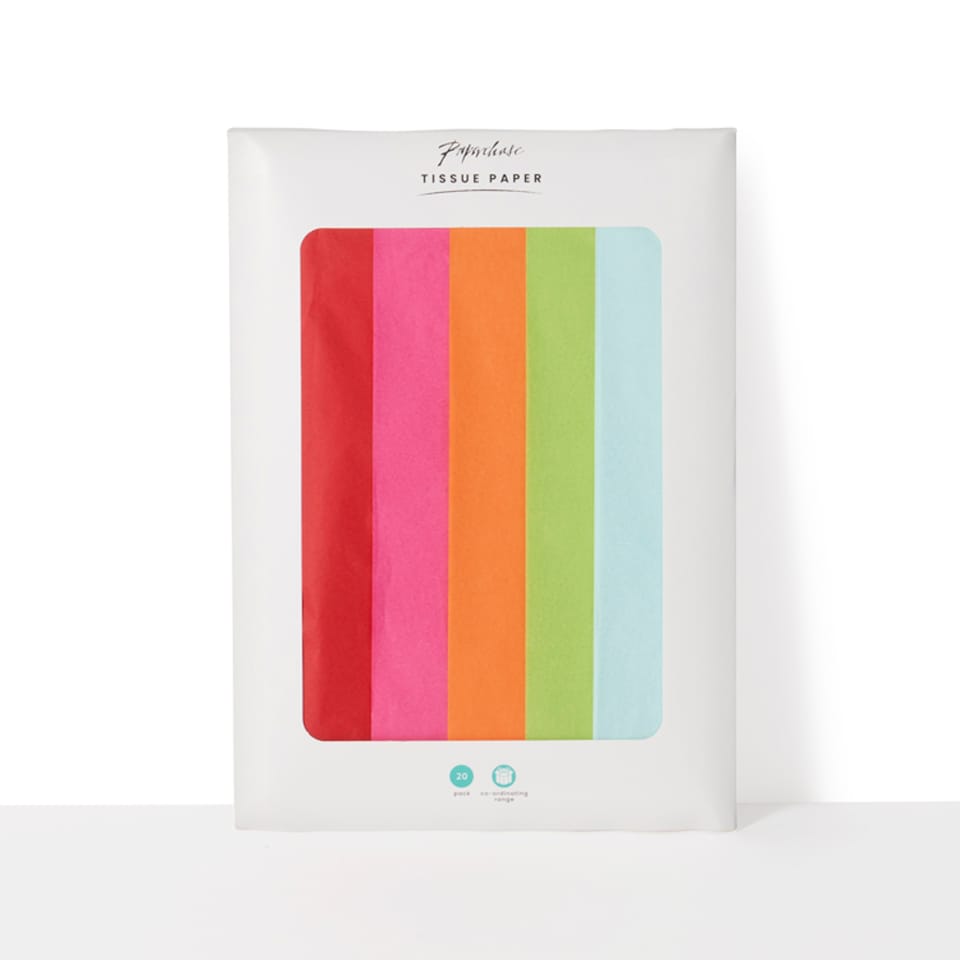 image 1 of Paperchase Rainbow 20 Pack Tissue Paper