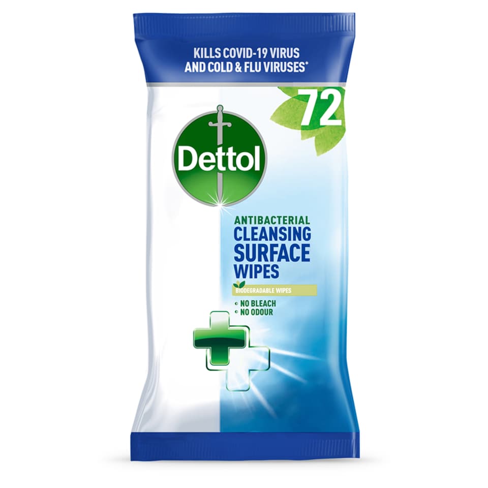 image 1 of Dettol Antibacterial Multi Surface Cleaning Wipes 72 Pack