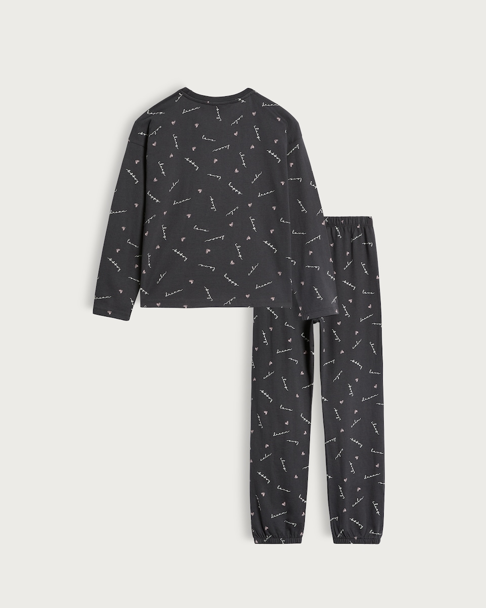 image 1 of F&F Girls 3-Pack Cotton Rich Polka Dot and Heart Print Pyjamas in Multi