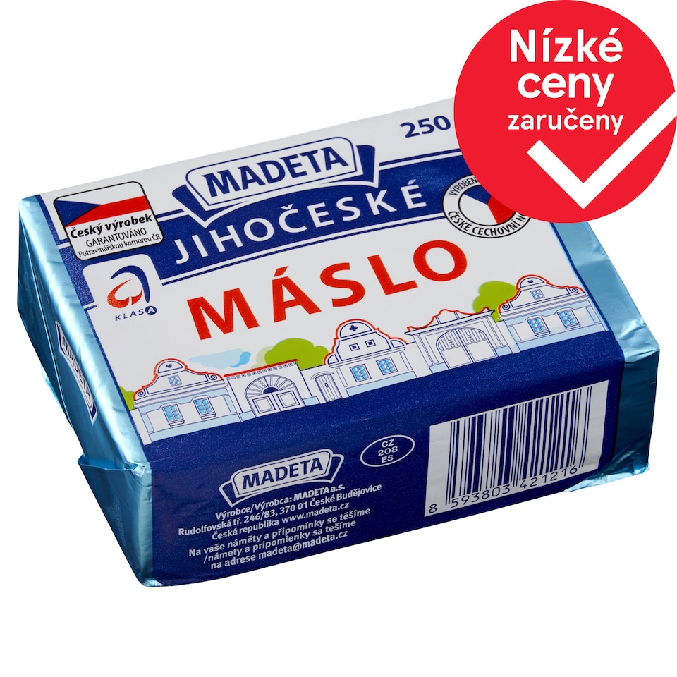 Madeta Jihočeské máslo 250g