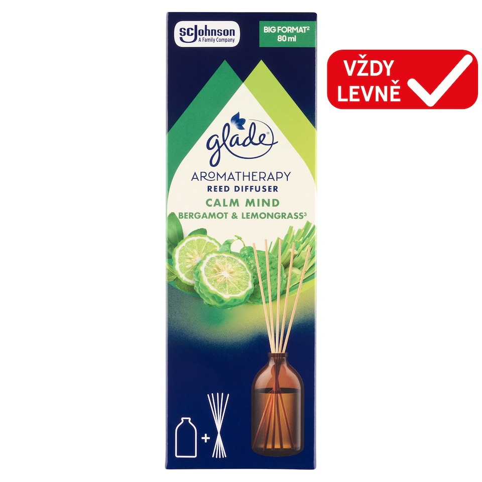 Obrázek 1 pro produkt Glade Aromatherapy Calm Mind osvěžovač vzduchu vonné tyčinky 80ml