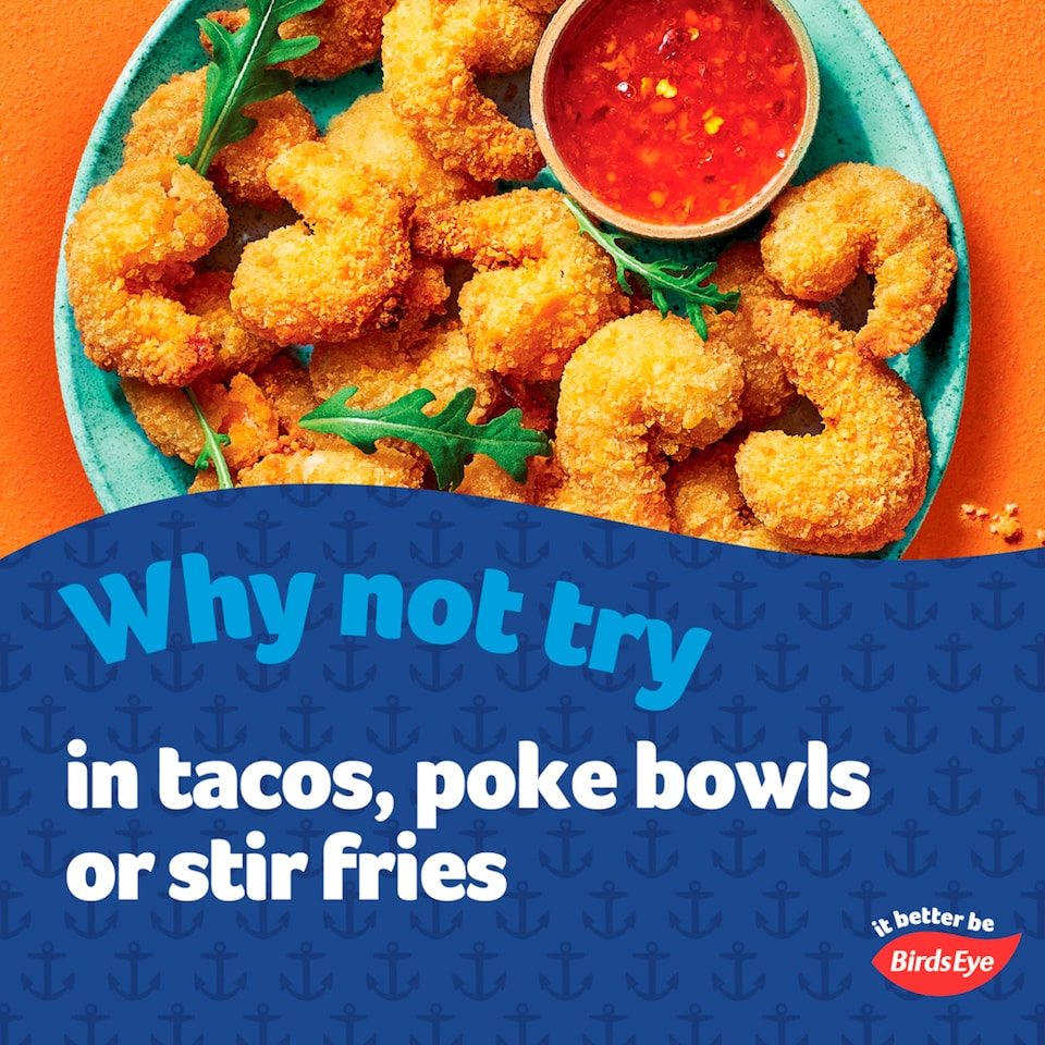 image 1 of Birds Eye Captain's Discoveries Prawns in Breaded 250g