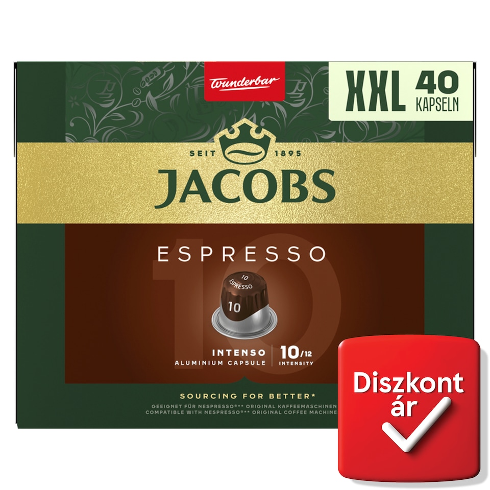 image 1 of Jacobs Espresso Intenso Ground, Roasted Coffee in Capsules 40 pcs 208 g