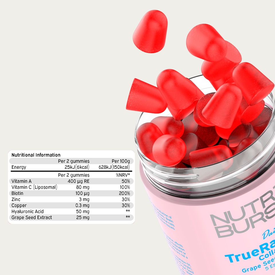 image 1 of Nutriburst 60 True Radiance Blueberry Flavour Gummies