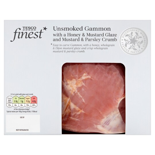 Tesco Finest Gammon Honey & Mustard Glaze 800G Tesco Groceries
