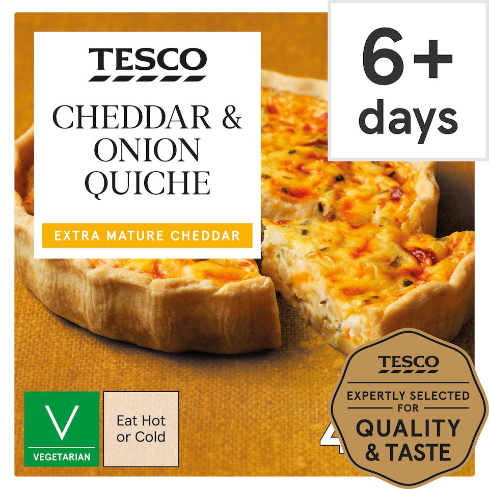 image 1 of Tesco Cheddar & Onion Quiche 400G