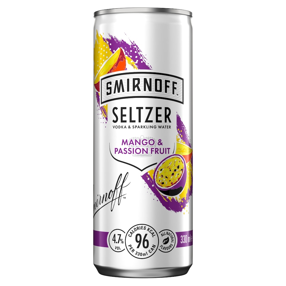 Smirnoff Mango & Passionfruit Seltzer Can 4.7% Vol 330ml