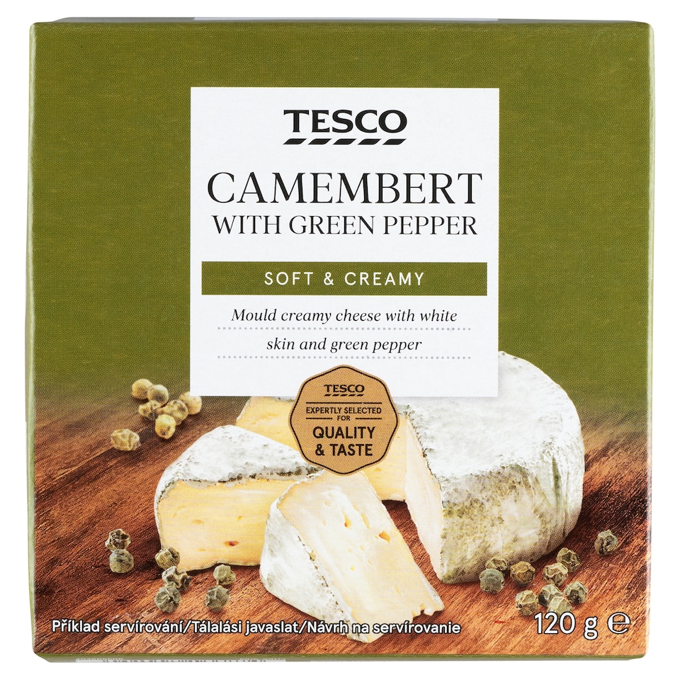 Tesco Camambert with Green Pepper 120 g