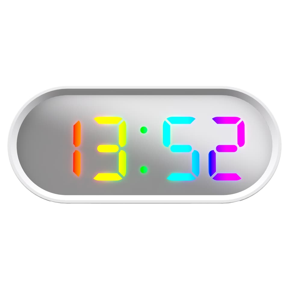Jones Clocks White Visor Alarm Clock
