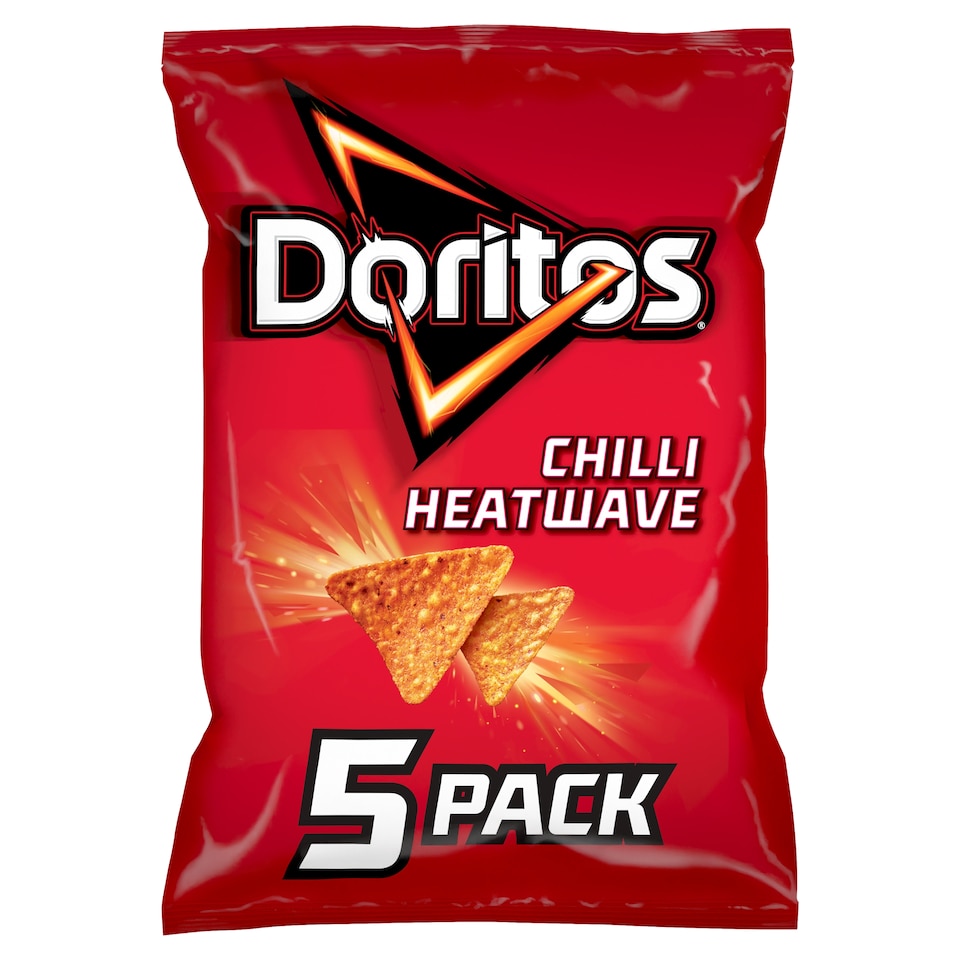 image 1 of Doritos Tortilla Chips Chilli Heatwave Multipack Crisps 5x30g