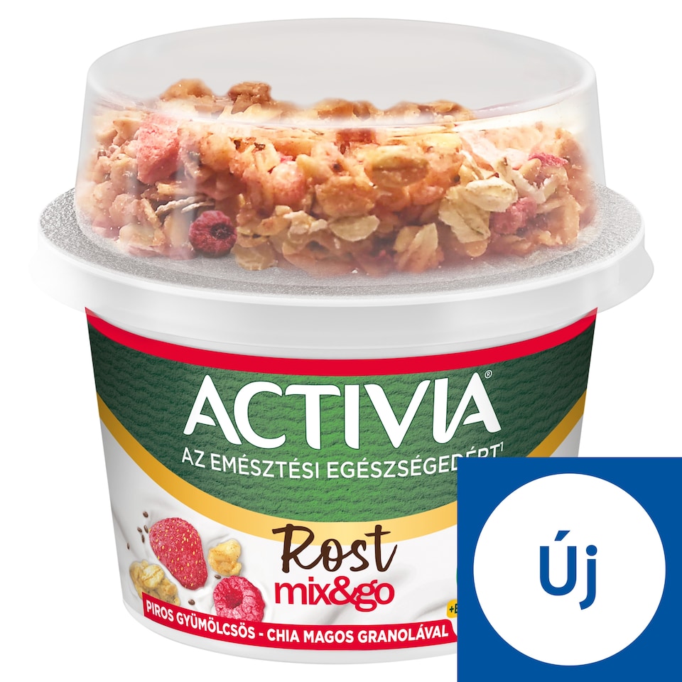 Danone Activia Rost mix&go Milk-Based Preparation with Red Fruit, Chia Seed and Granola 165 g