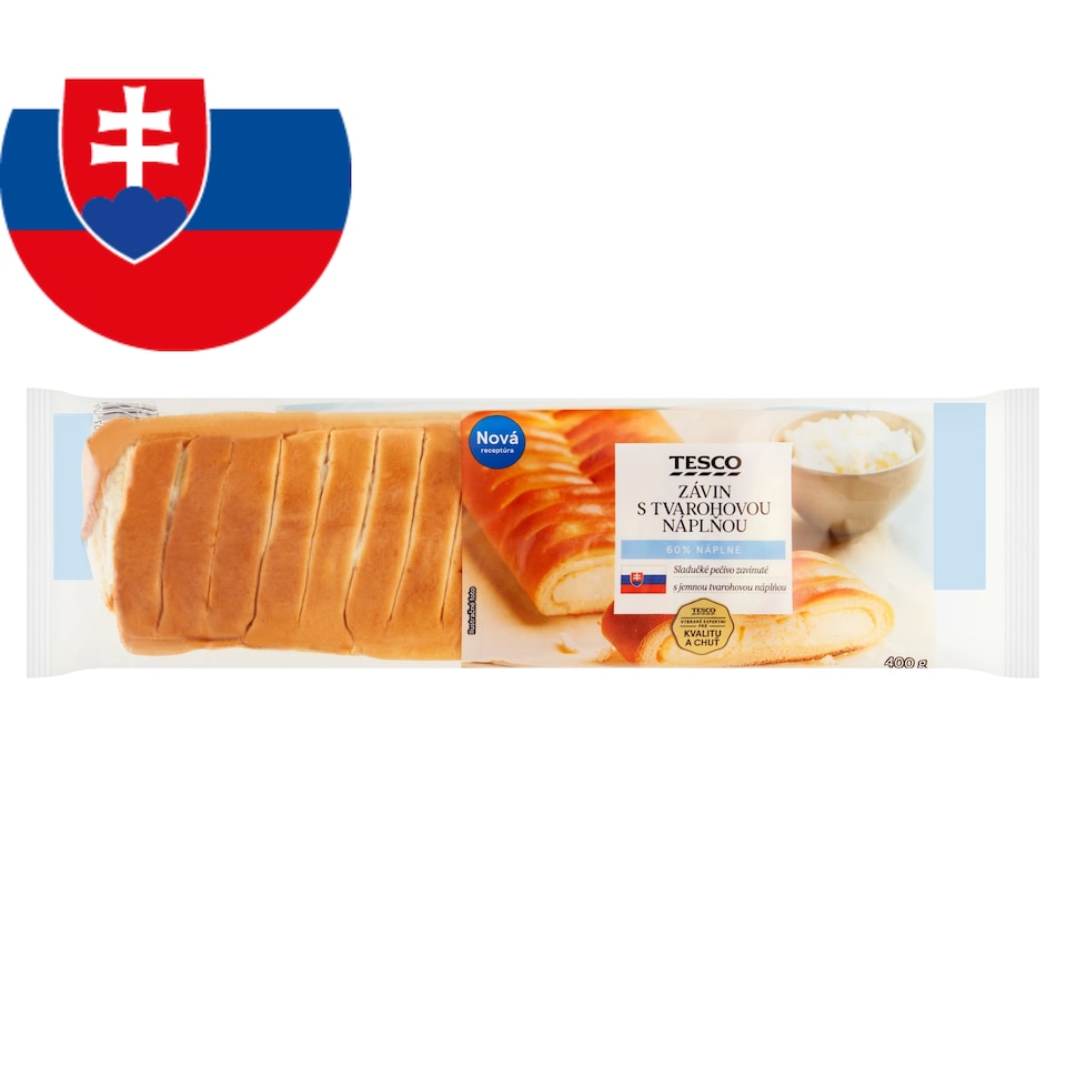 Tesco Závin s tvarohovou náplňou 400 g