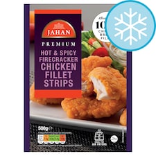 Jahan Premium Hot & Spicy Chicken Fillets Strips 500G
