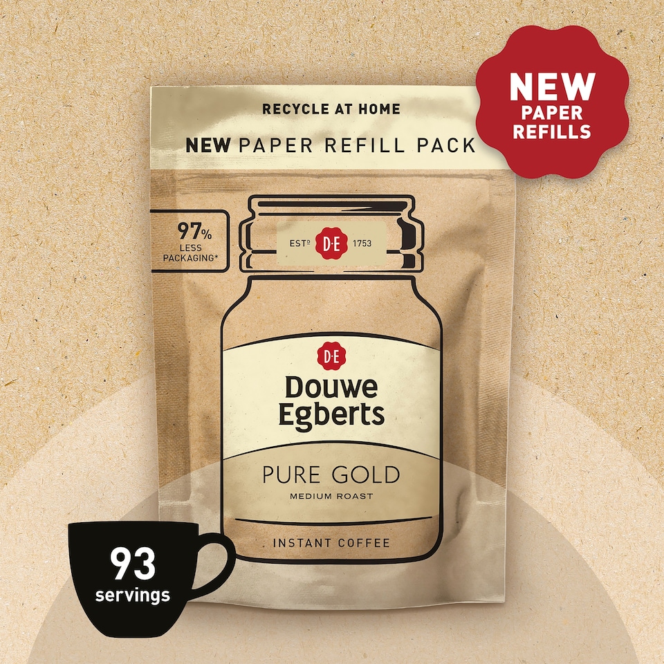 image 1 of Douwe Egberts Pure Gold Paper Refill Instant Coffee 150G