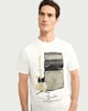 image 1 of Fender Pure Cotton Guitar Print T-Shirt in Ecru