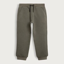 F&F Boys Textured Drawstring Cuffed Joggers in Grey