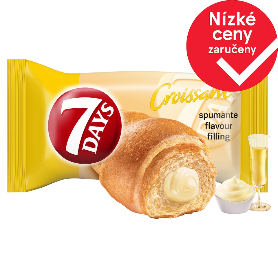 7 Days Croissant s náplní s příchutí italského šumivého vína spumante 60g