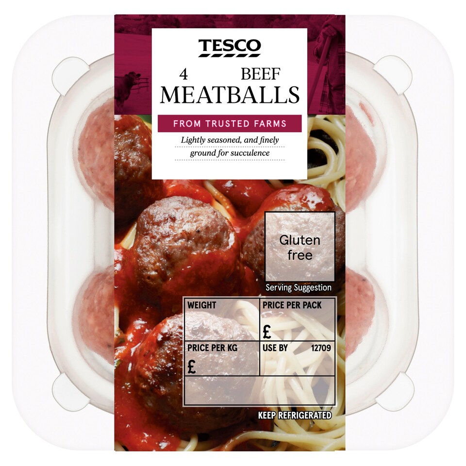 Tesco British Beef Meatballs 112g Tesco Groceries