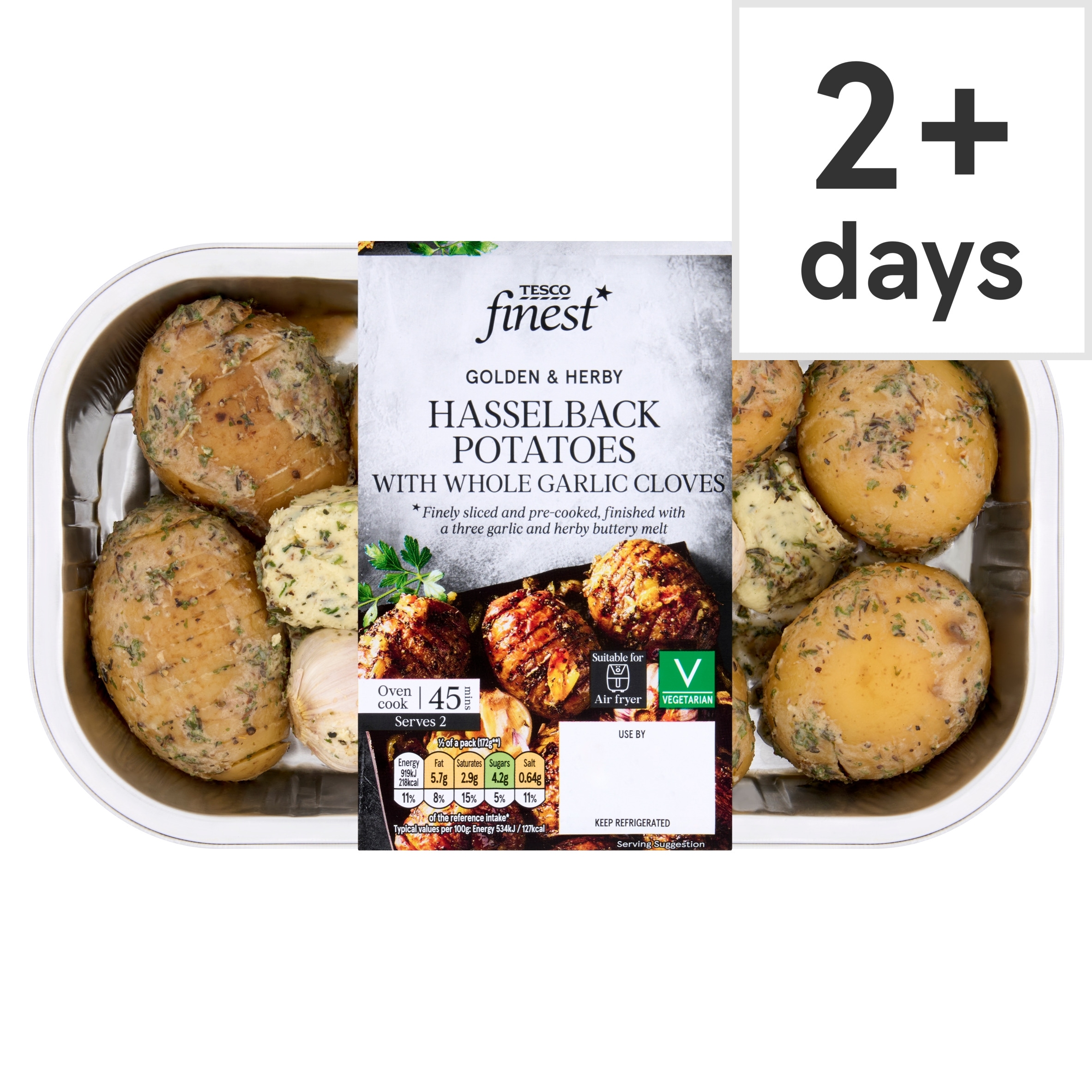 Tesco Finest Hasselback Potatoes with Whole Garlic Cloves 450g