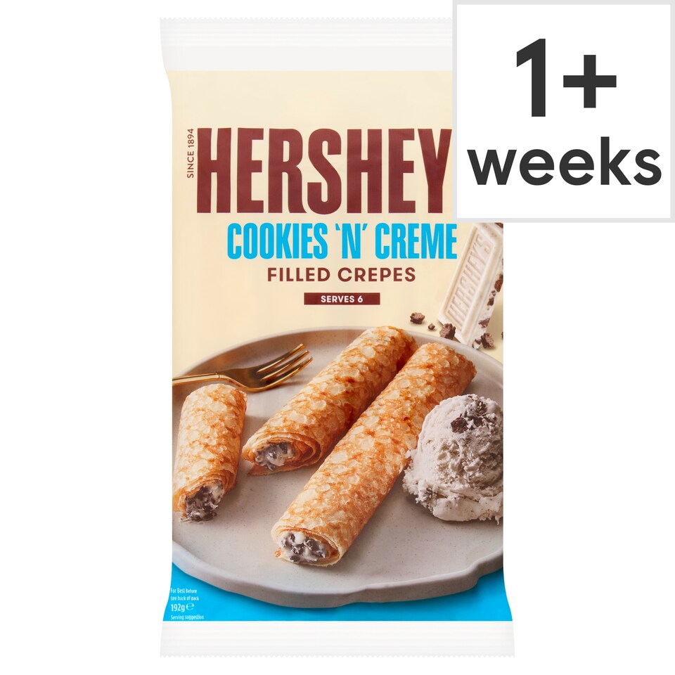 Hershey's Cookies 'n' Creme Filled Crepes 6 Pack 192g