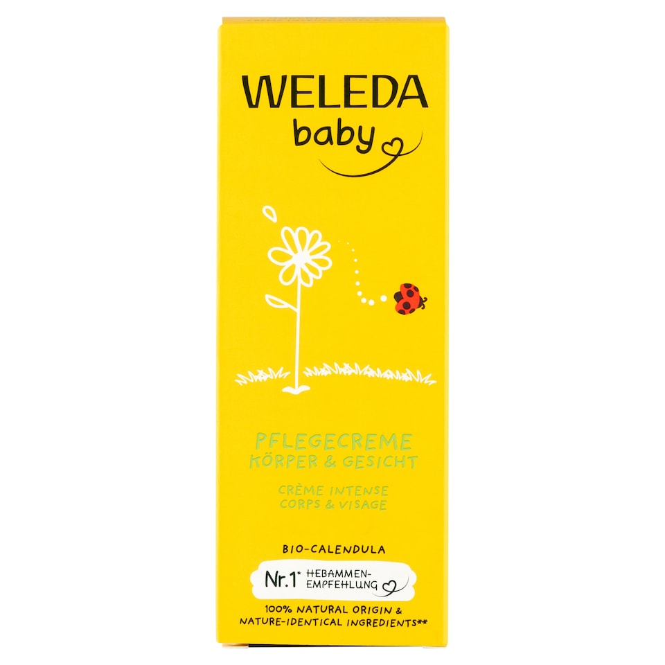 Weleda Bio körömvirágos natúr babakrém arcra, testre 75 ml  1. kép