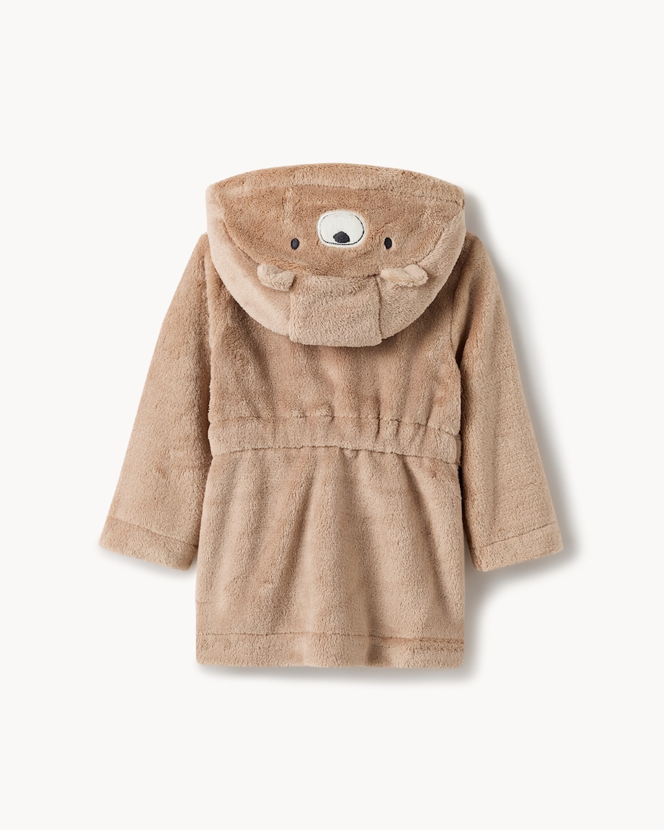 image 1 of F&F Baby 3-Piece Teddy Bear Pyjama Set in Dark Nude
