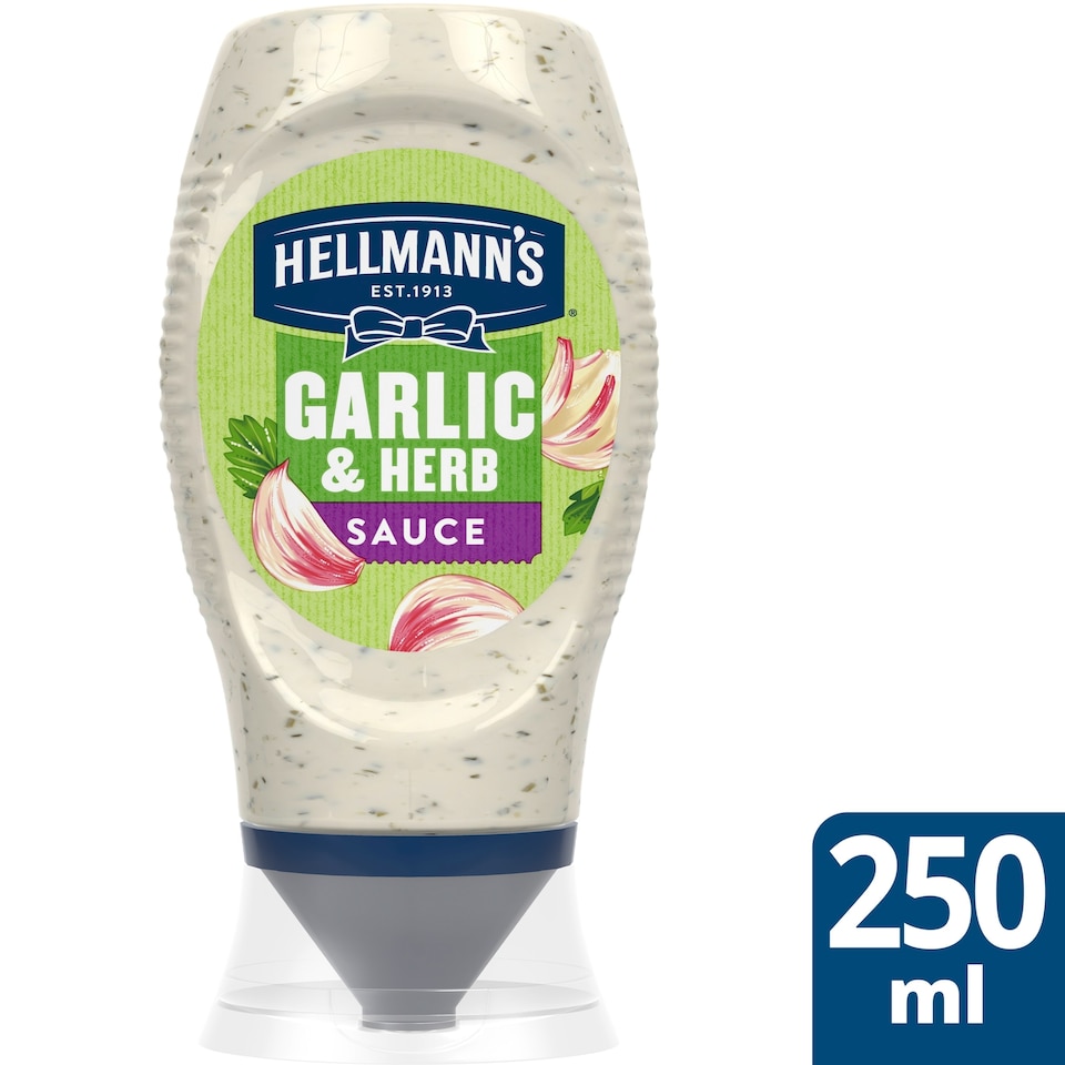 image 1 of Hellmann's Garlic & Herb Sauce Squeezy 250ml