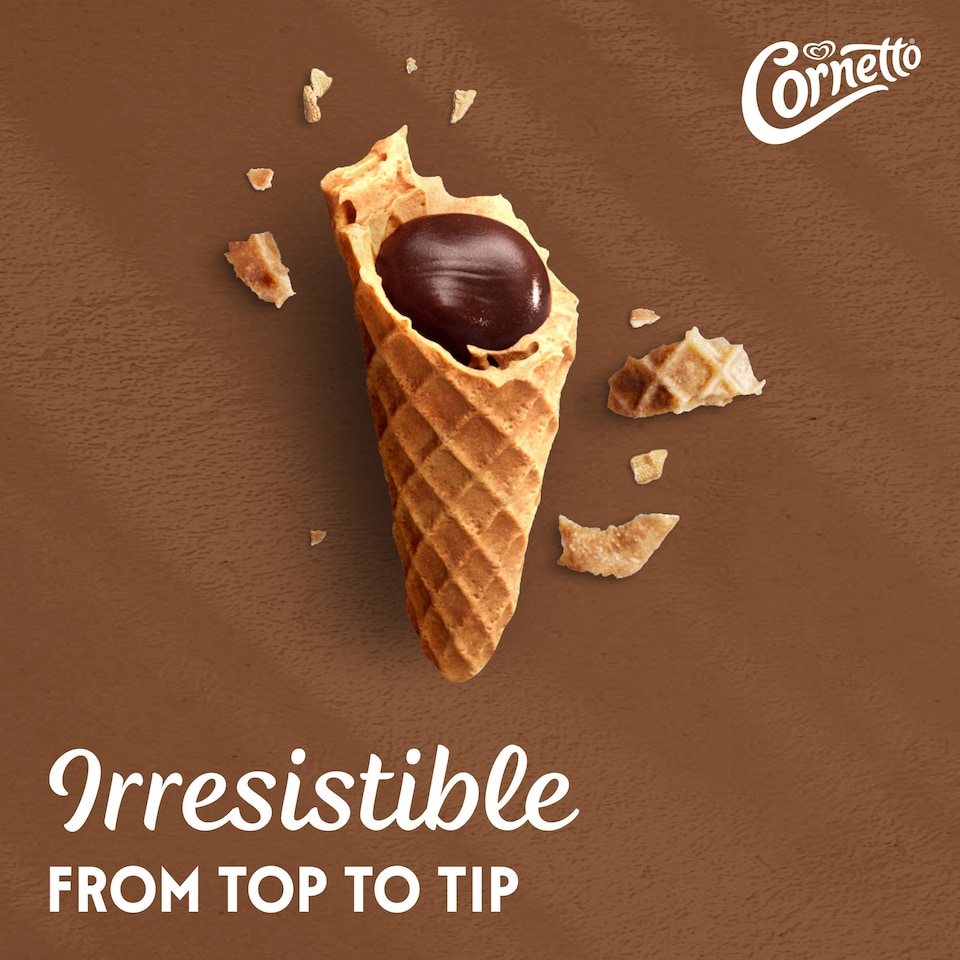 image 1 of Cornetto Chocolate Ice Cream Cones 6 x 90ml