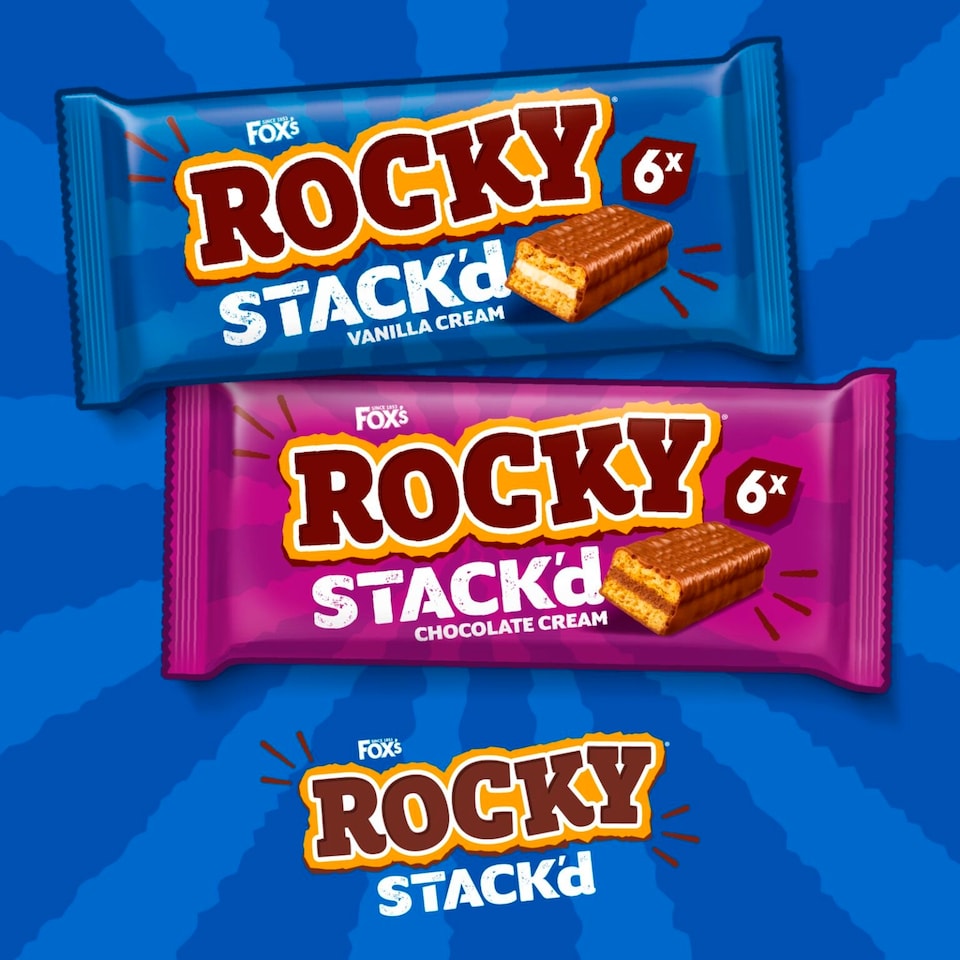 image 1 of Rocky STACK'd Chocolate Cream 6pk x 25g