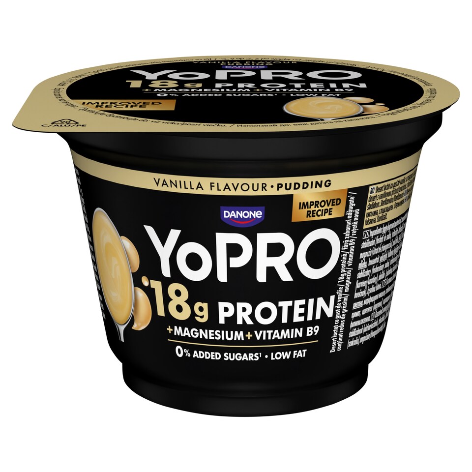 image 1 of Danone YoPro Vanilla Flavoured Milk Dessert with Sweetener, Magnesium and Folic Acid 180 g