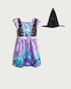 image 4 of F&F Girls 2-Piece Witch Fancy Dress Costume in Blue