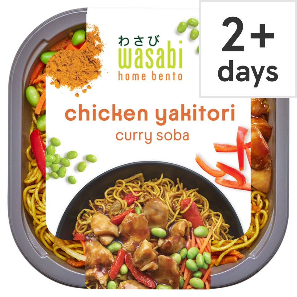 Wasabi Chicken Yakitori Curry Soba Noodles 400G Tesco Groceries