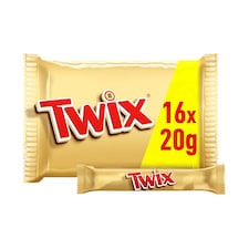 Twix 16 Funsize Caramel & Milk Chocolate Finger Biscuit Bars  333g