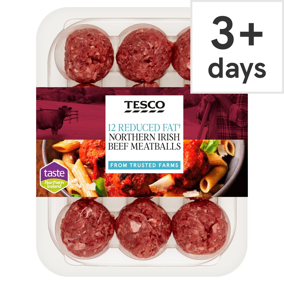 Tesco Ni Reduced Fat Meatballs 338G