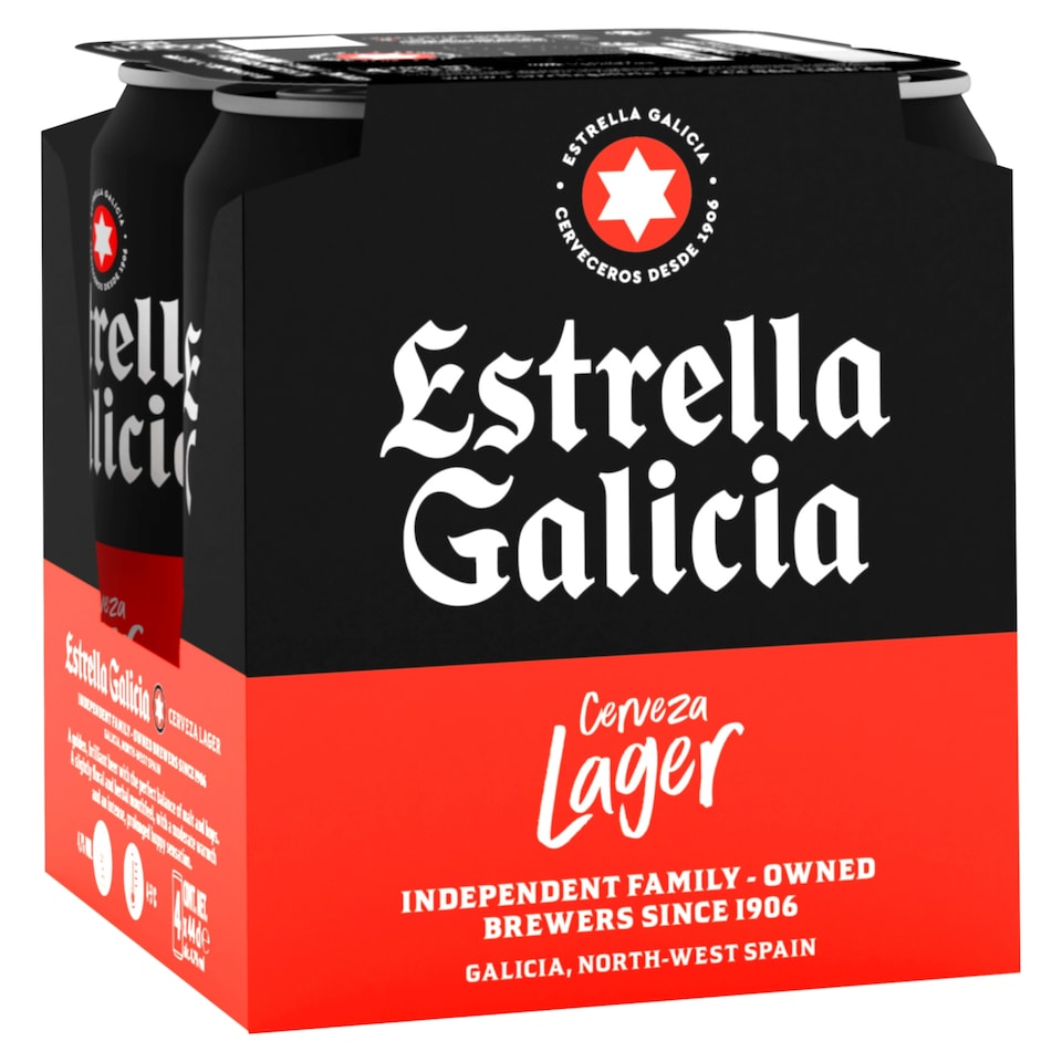 Estrella Galicia Cerveza lager 4x440 ml