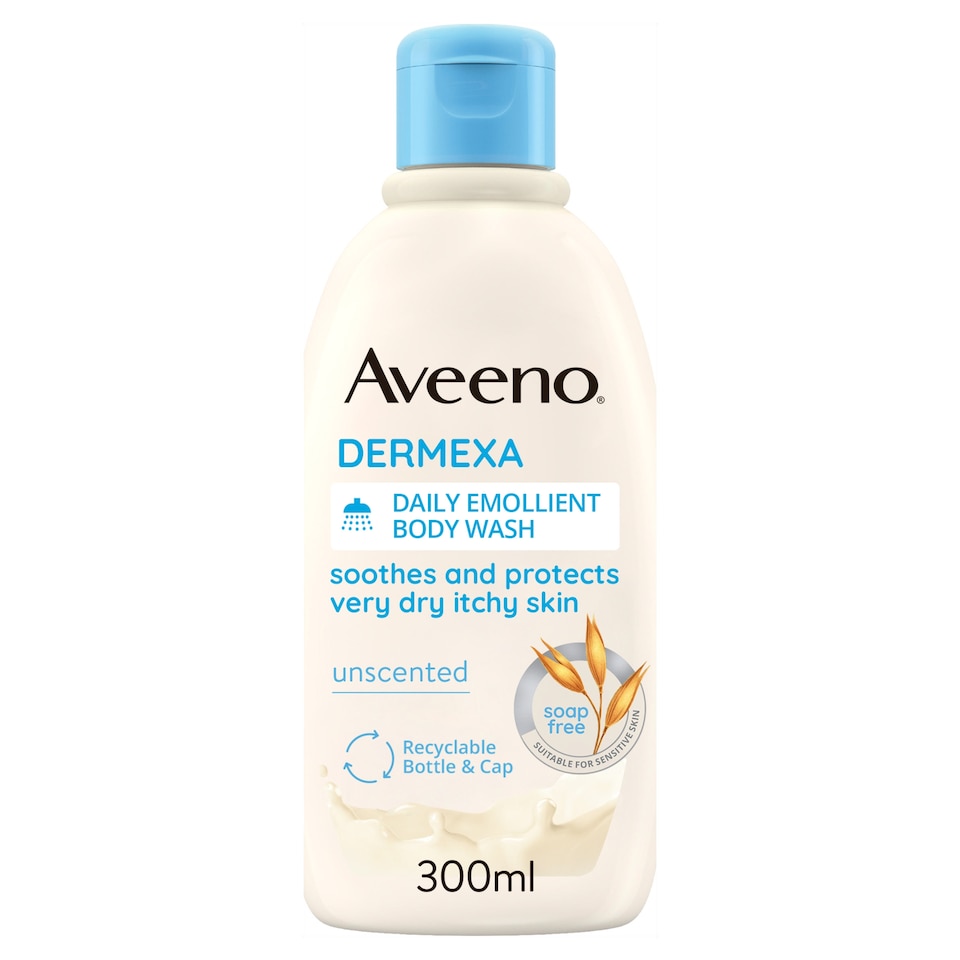 image 1 of Aveeno Dermexa Daily Emollient Body Wash Soothes & Protects Dry Skin 300ml