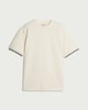 image 4 of F&F Textured Tipped Relaxed Fit T-Shirt in Ecru