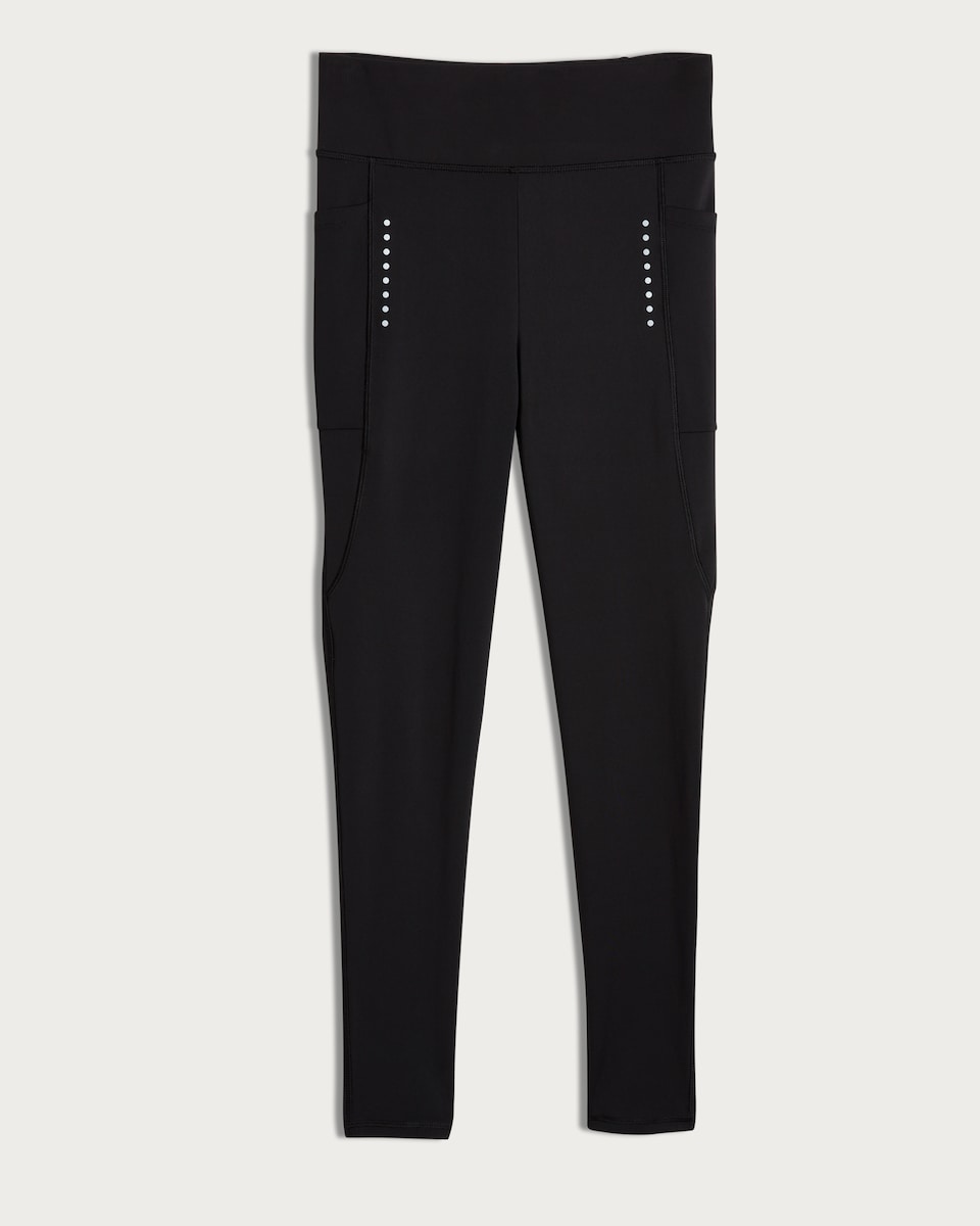 F&F Active High Waisted Running Leggings in Black