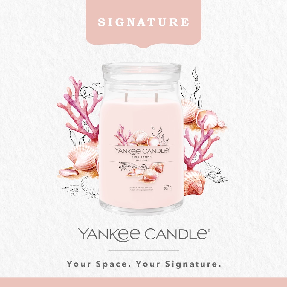 image 1 of Yankee Signature Pink Sands Large Jar Candle 567g