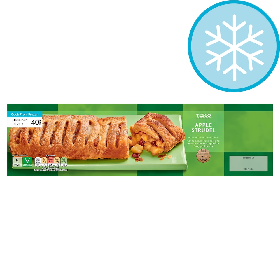 Tesco Apple Strudel 600G