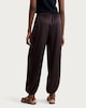 image 3 of F&F Satin Wide Leg Cuffed Trousers in Chocolate