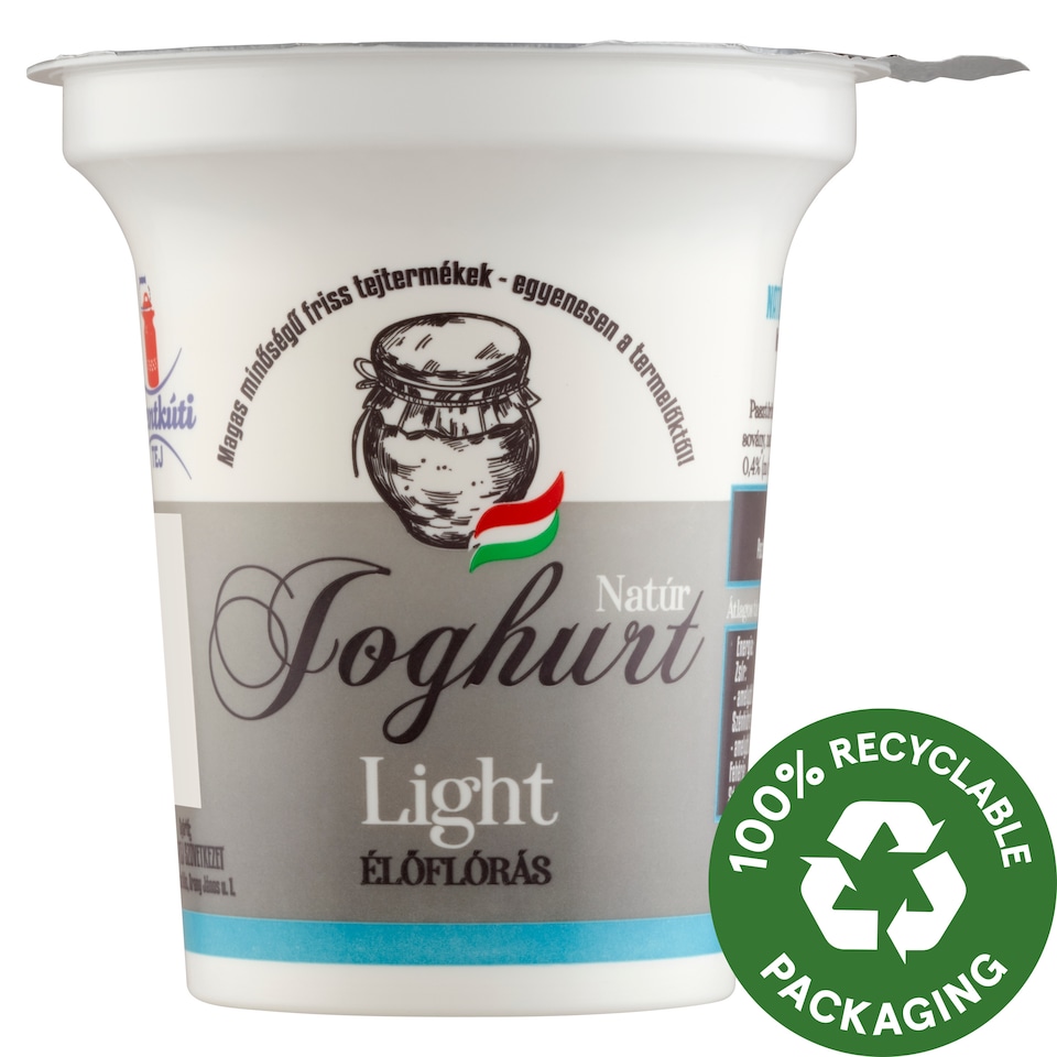 Szentkúti Tej Light élőflórás natúr joghurt 150 g