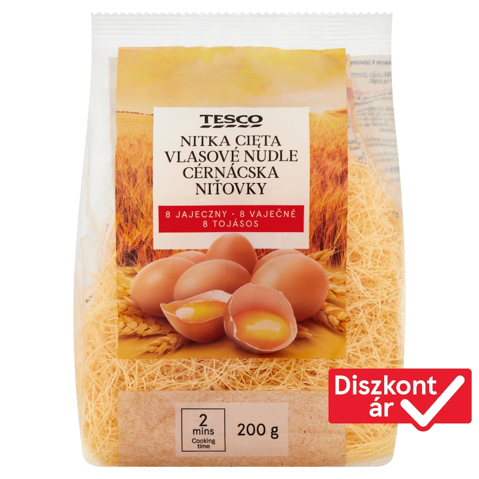 Tesco Vermicelli Dry Pasta with 8 Eggs 200 g