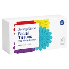 Springforce Facial Tissues 226 white tissues